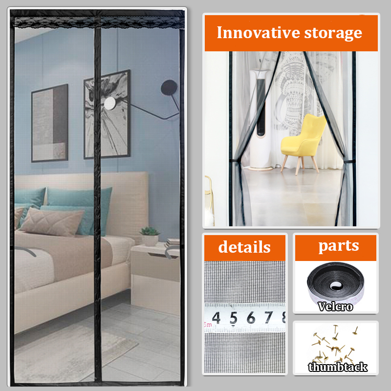 Black Fiberglass Magnetic Screen